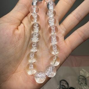 Elegant Clear Beaded Necklace